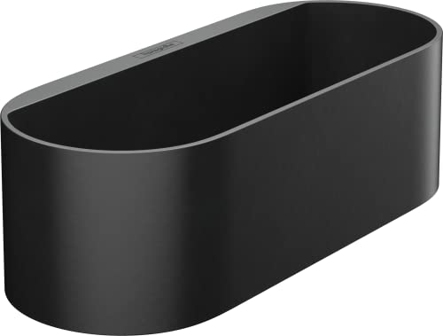 hansgrohe WallStoris - Ablagekorb, Duschablage, Duschkorb ohne bohren, Badezimmer Zubehör, Bad Accessoires, Mattschwarz, 1.00 von hansgrohe