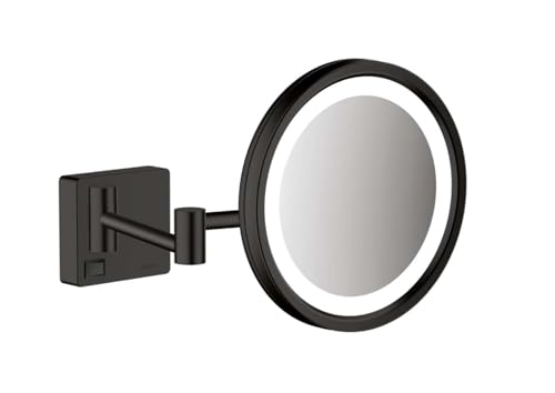 hansgrohe AddStoris - Kosmetikspiegel mit LED-Beleuchtung, Schminkspiegel mit Beleuchtung, Rasierspiegel mit 3-fach Vergrößerung, Mattschwarz, 41790670 hansgrohe AddStoris - Kosmetikspiegel mit LED-Beleuchtung, Schminkspiegel mit Beleuchtung, Rasierspiegel mit 3-fach Vergrößerung, Mattschwarz, 41790670 von hansgrohe