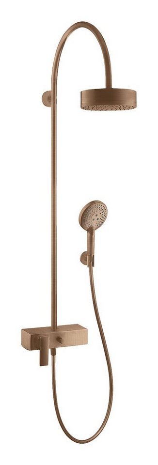 hansgrohe Brausegarnitur Axor Citterio Showerpipe, Mit Einhebelmischer und Kopfbrause und Kopfbrause 180 1jet von hansgrohe