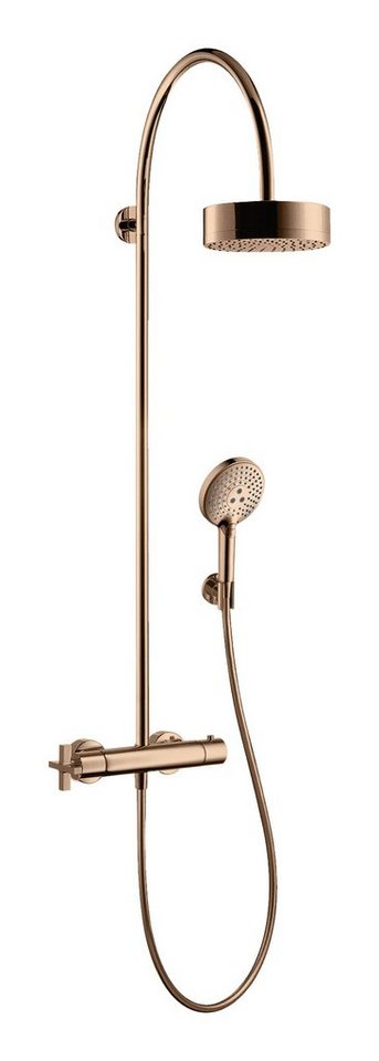 hansgrohe Brausegarnitur Axor Citterio Showerpipe, Mit Thermostat und Kopfbrause 180 1jet von hansgrohe