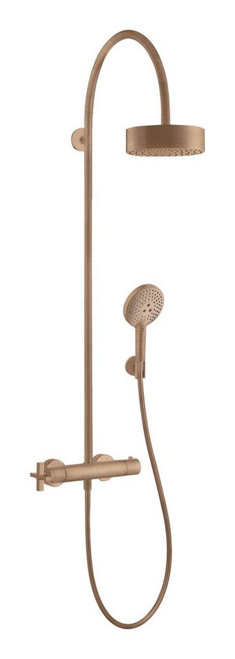 hansgrohe Brausegarnitur Axor Citterio Showerpipe, Mit Thermostat und Kopfbrause 180 1jet von hansgrohe