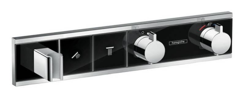 hansgrohe Brausethermostat RainSelect Für 2 Verbraucher mit integriertem Brausehalter Unterputz von hansgrohe