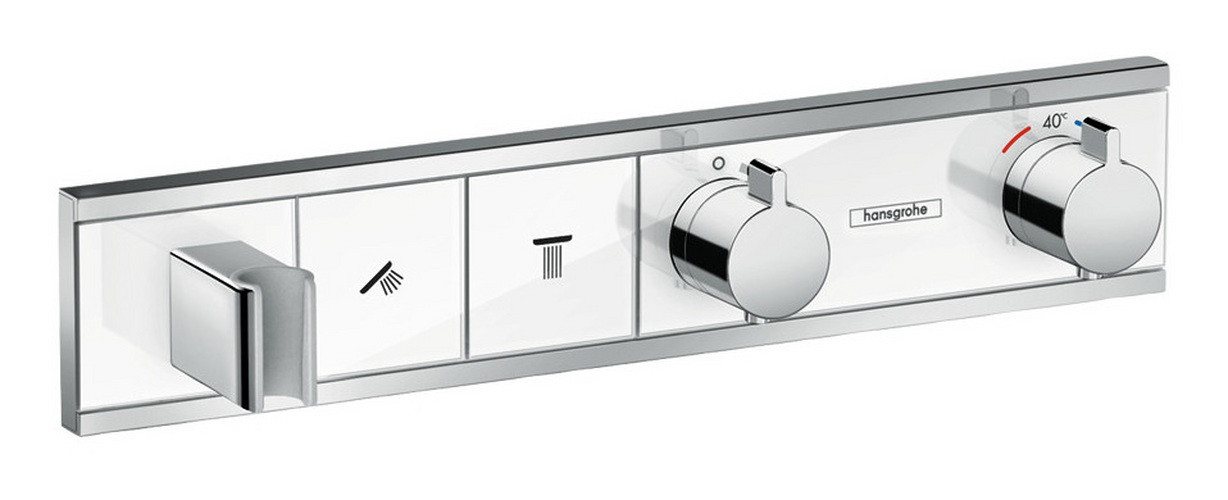 hansgrohe Brausethermostat RainSelect Für 2 Verbraucher mit integriertem Brausehalter Unterputz hansgrohe Brausethermostat RainSelect Für 2 Verbraucher mit integriertem Brausehalter Unterputz von hansgrohe