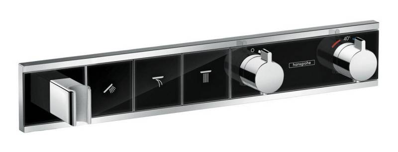 hansgrohe Brausethermostat RainSelect Für 3 Verbraucher mit integriertem Brausehalter Unterputz von hansgrohe