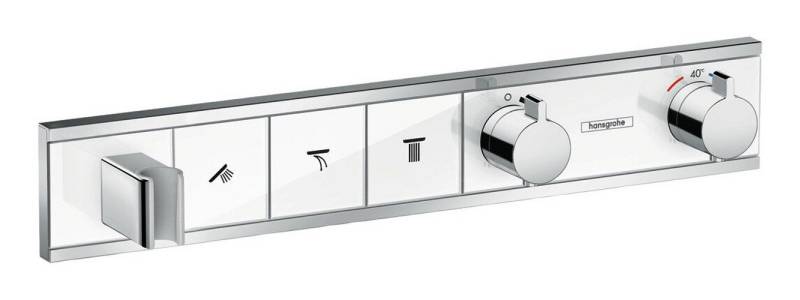 hansgrohe Brausethermostat RainSelect Für 3 Verbraucher mit integriertem Brausehalter Unterputz von hansgrohe