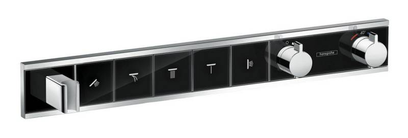 hansgrohe Brausethermostat RainSelect Für 5 Verbraucher mit integriertem Brausehalter Unterputz von hansgrohe
