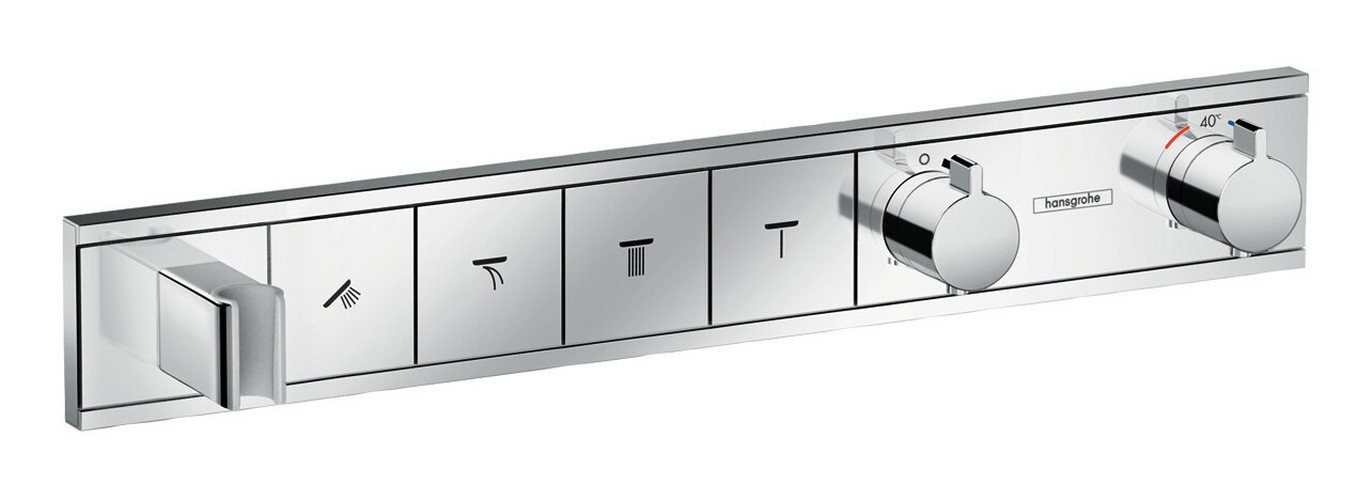 hansgrohe Brausethermostat RainSelect Thermostat für 4 Verbraucher mit integriertem Brausehalter Unterputz hansgrohe Brausethermostat RainSelect Thermostat für 4 Verbraucher mit integriertem Brausehalter Unterputz von hansgrohe