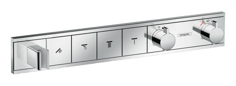 hansgrohe Brausethermostat RainSelect Thermostat für 4 Verbraucher mit integriertem Brausehalter Unterputz von hansgrohe