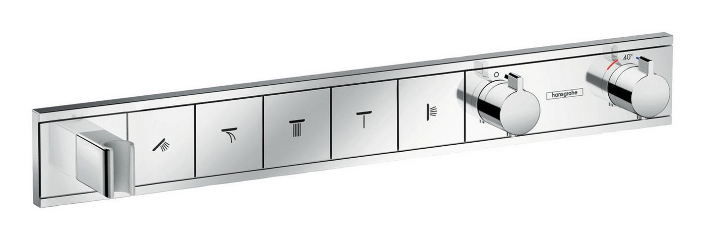 hansgrohe Brausethermostat RainSelect Thermostat für 5 Verbraucher mit integriertem Brausehalter Unterputz hansgrohe Brausethermostat RainSelect Thermostat für 5 Verbraucher mit integriertem Brausehalter Unterputz von hansgrohe