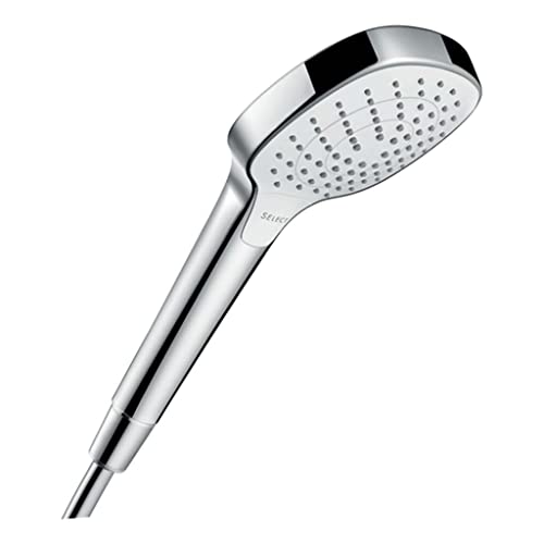 hansgrohe Croma Select E - Duschkopf, Handbrause mit 3 Strahlarten, Duschbrause (110 x 110 mm), Brausekopf mit Antikalk-Funktion, Chrom, 26812400 von hansgrohe