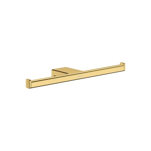 hansgrohe AddStoris - Toilettenpapierhalter doppelt, Klopapierhalter für Wandmontage, Klorollenhalter, verdeckte Befestigung, Badezimmer Zubehör, Brushed Bronze, 41748140 von hansgrohe