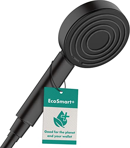 hansgrohe Pulsify S - wassersparender Duschkopf 5,7 l/min (EcoSmart+), Handbrause mit 1 Strahlart (PowderRain), runde Duschbrause (105 mm), Sparduschkopf mit Antikalk-Funktion, Mattschwarz, 24121670 hansgrohe Pulsify S - wassersparender Duschkopf 5,7 l/min (EcoSmart+), Handbrause mit 1 Strahlart (PowderRain), runde Duschbrause (105 mm), Sparduschkopf mit Antikalk-Funktion, Mattschwarz, 24121670 von hansgrohe