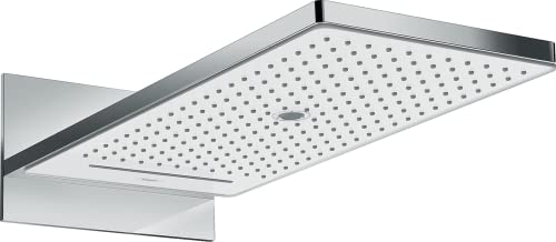 hansgrohe Duschkopf Rainmaker Select, Kopfbrause wassersparend, Regendusche mit 3 Strahlarten, Weiß/Chrom von hansgrohe