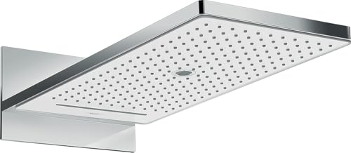 hansgrohe Duschkopf Rainmaker Select, Kopfbrause wassersparend, Regendusche mit 3 Strahlarten, Weiß/Chrom von hansgrohe