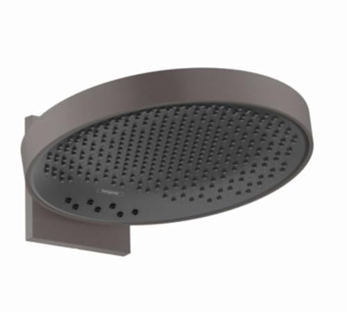 hansgrohe Duschkopf Regendusche Rainfinity (360mm, rund, 3 Strahlarten, Wandmontage) Brushed Black Chrome von hansgrohe
