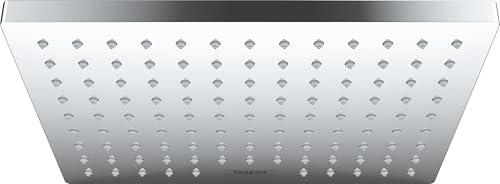 hansgrohe Vernis Shape - wassersparende Kopfbrause 5,4 l/min (EcoSmart+), Duschbrause (230 x 170 mm), Regendusche für Wand- oder Deckenmontage, Brausekopf mit Antikalk-Funktion, Chrom, 26094000 von hansgrohe