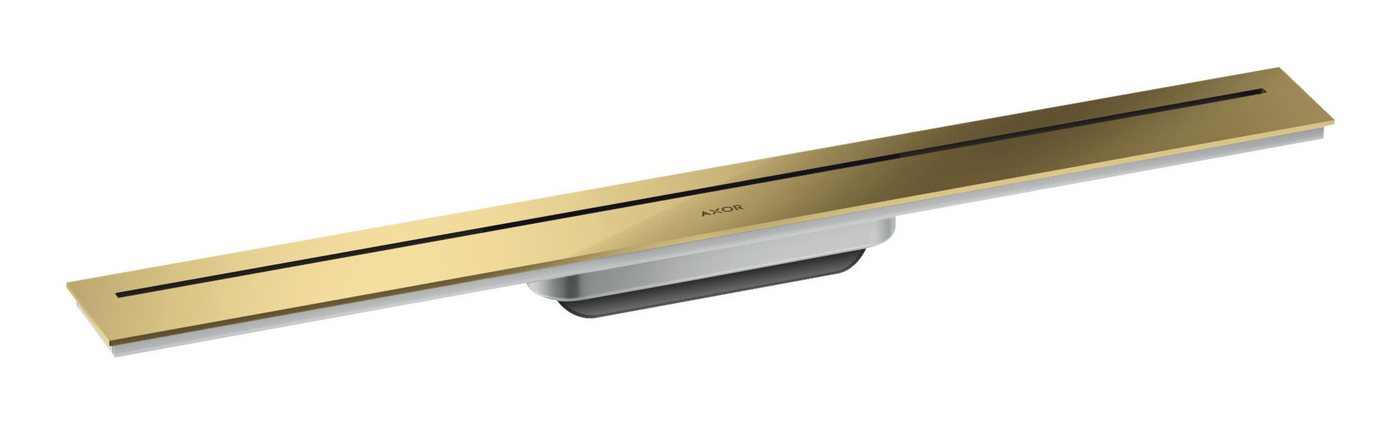 hansgrohe Duschrinne Axor Drain, Fertigset frei im Raum positionierbar 700 mm - Polished Gold Optic von hansgrohe