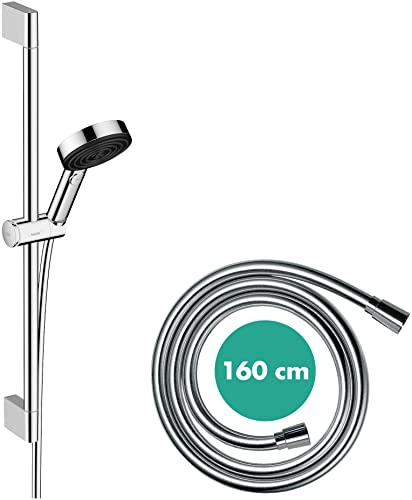 hansgrohe Duschset Pulsify Select S, Duschkopf wassersparend mit Schlauch und Halterung, verstellbar, Handbrause mit 3 Strahlarten Relaxation, Chrom von hansgrohe