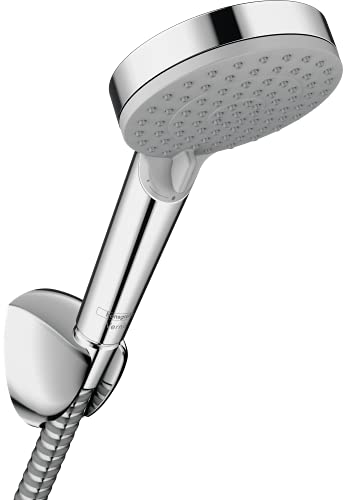 hansgrohe Vernis Blend - wassersparendes Duschset, runder Duschkopf 9,7 l/min (EcoSmart) mit Duschschlauch 1,60m und Duschkopfhalterung, Handbrause mit 2 Strahlarten, Chrom von hansgrohe