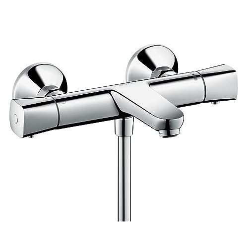 hansgrohe Ecostat Universal - Wannenthermostat Aufputz, Wannenarmatur mit Sicherheitssperre (SafetyStop) bei 40° C, Thermostat für die Badewanne, Mischbatterie für 2 Verbraucher, Chrom, 13123000 von Hansgrohe