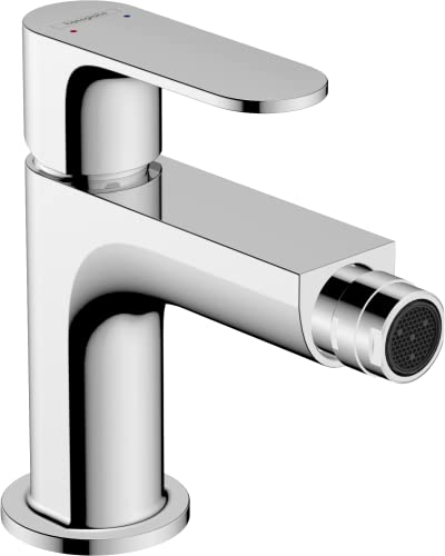 hansgrohe Einhebel-Bidetmischer Rebris S, Bidetarmatur mit Metall Zugstange, wassersparend, Chrom von hansgrohe