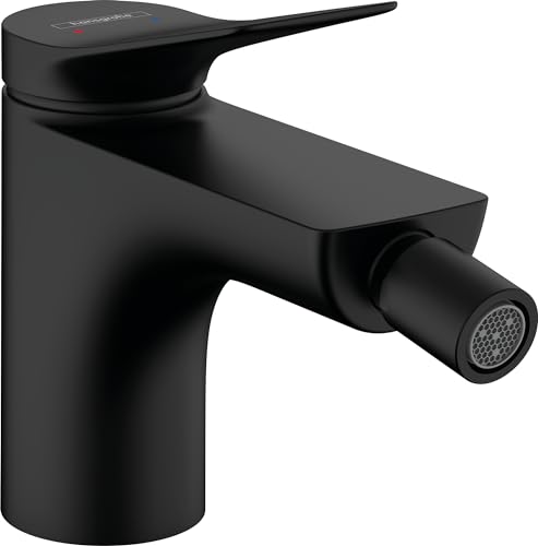 hansgrohe Einhebel-Bidetmischer Vivenis, Bidetarmatur mit Zugstange, Mattschwarz von hansgrohe