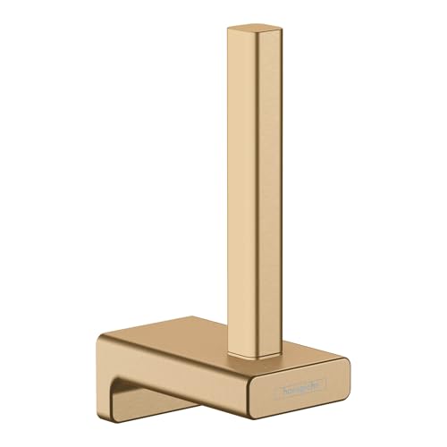 hansgrohe AddStoris - Ersatzpapierrollenhalter, Toilettenpapierhalter für Wandmontage, Klopapierhalter, verdeckte Befestigung, Badezimmer Zubehör, Brushed Bronze, 41756140 von hansgrohe
