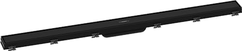 hansgrohe Fertigset Duschrinne RainDrain Match, Abflussrinne 1000mm, Bodenablauf Dusche mit höhenverstellbarem Rahmen, Mattschwarz hansgrohe Fertigset Duschrinne RainDrain Match, Abflussrinne 1000mm, Bodenablauf Dusche mit höhenverstellbarem Rahmen, Mattschwarz von hansgrohe