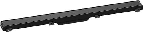 hansgrohe Fertigset Duschrinne RainDrain Match, Abflussrinne 800mm, Bodenablauf Dusche mit höhenverstellbarem Rahmen, Schwarz hansgrohe Fertigset Duschrinne RainDrain Match, Abflussrinne 800mm, Bodenablauf Dusche mit höhenverstellbarem Rahmen, Schwarz von hansgrohe