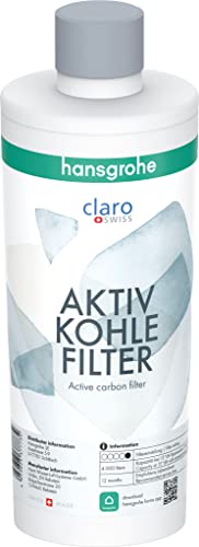 hansgrohe Filter Aktivkohle, Filterkartusche für Aqittura M91, Wasserfilter, Ersatzfilter, Filterkapazität 4.000 Liter bei 15° dH von hansgrohe