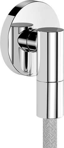 hansgrohe FixFit Fine S - Schlauchanschluss Dusche, universaler Wandanschluss mit Rückflussverhinderer, Wandanschlussbogen, Chrom, 28882000 von hansgrohe