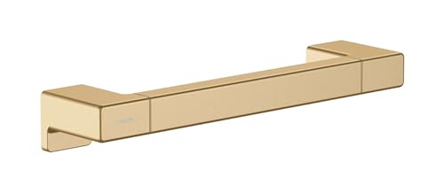 hansgrohe AddStoris - Haltegriff Dusche, Haltestange Bad, für Wandmontage, verdeckte Befestigung, Badezimmer Zubehör, Brushed Bronze, 41744140 von hansgrohe