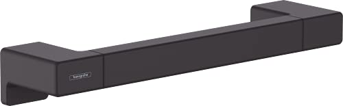 hansgrohe AddStoris - Haltegriff Dusche, Haltestange Bad, für Wandmontage, verdeckte Befestigung, Badezimmer Zubehör, Mattschwarz, 41744670 von hansgrohe