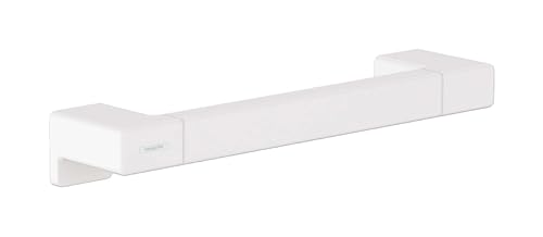 hansgrohe AddStoris - Haltegriff Dusche, Haltestange Bad, für Wandmontage, verdeckte Befestigung, Badezimmer Zubehör, Mattweiß, 41744700 von hansgrohe