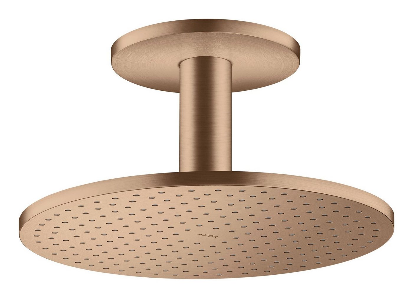 hansgrohe Kopfbrause Axor ShowerSolutions, Kopfbrause 300 1jet mit Deckenanschluss - Brushed Red Gold von hansgrohe