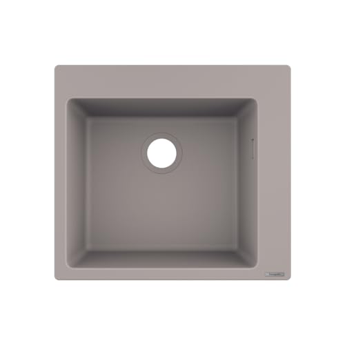hansgrohe Küchen-/SilicaTec Granitspüle (Einbau Spülbecken 450mm für 600mm Unterschrank) betongrau von hansgrohe
