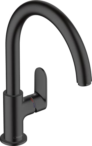 hansgrohe Küchenarmatur Vernis Blend M35, Wasserhahn Küche mit Auslauf Höhe 260 mm, 1 Strahlart, Mattschwarz von hansgrohe