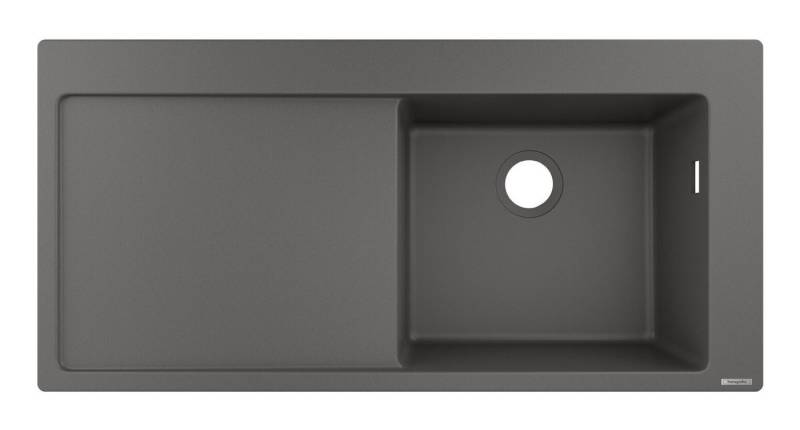 hansgrohe Küchenspüle S51, Einbauspüle S514-F450 mit Abtropffläche links - Steingrau von hansgrohe