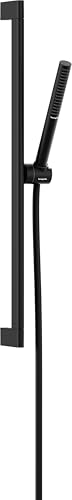 hansgrohe Pulsify S - Duschset mit Duschkopf wassersparend (EcoSmart+, PowderRain-Strahl), Duschschlauch (1,60 m) und Duschstange (0,65 m), Mattschwarz, 24373670 von hansgrohe