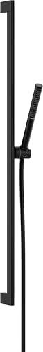 hansgrohe Pulsify S - Duschset mit Duschkopf wassersparend (EcoSmart+, PowderRain-Strahl), Duschschlauch (1,60 m) und Duschstange (0,90 m), Mattschwarz, 24383670 von hansgrohe