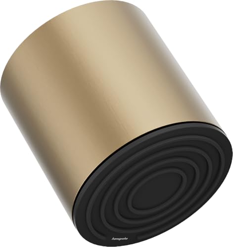 hansgrohe Pulsify S - wassersparende Kopfbrause (EcoSmart+), Duschbrause (105 mm), Regendusche mit 1 Strahlart für Wand- oder Deckenmontage, Brausekopf mit Antikalk-Funktion, Brushed Bronze, 24132140 von hansgrohe