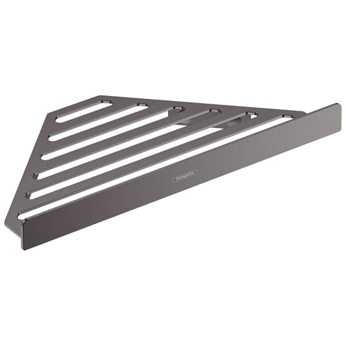 hansgrohe AddStoris - Duschablage, Duschkorb, Eckregal Bad, Duschregal Ecke, Seifenkorb, Seifenablage Dusche, Badezimmer Zubehör, Brushed Black Chrome, 41741340 von hansgrohe