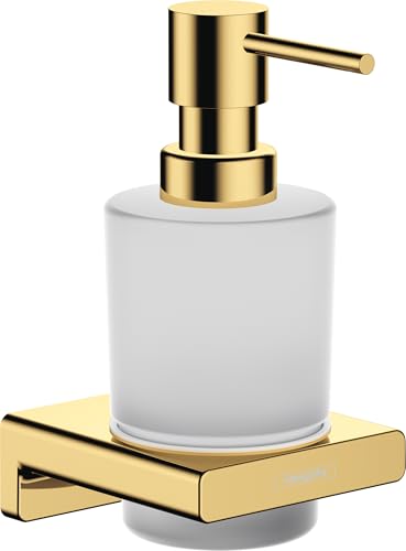 hansgrohe AddStoris - Seifenspender, Lotionspender für Wandmontage, Flüssigseifenspender, verdeckte Befestigung, Badezimmer Zubehör, Polished Gold Optic, 41745990 hansgrohe AddStoris - Seifenspender, Lotionspender für Wandmontage, Flüssigseifenspender, verdeckte Befestigung, Badezimmer Zubehör, Polished Gold Optic, 41745990 von hansgrohe