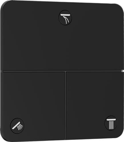 hansgrohe ShowerSelect Comfort Q - Ventil für Unterputz-Montage von ShowerSelect Comfort Thermostaten (3 Verbraucher), Mattschwarz von hansgrohe