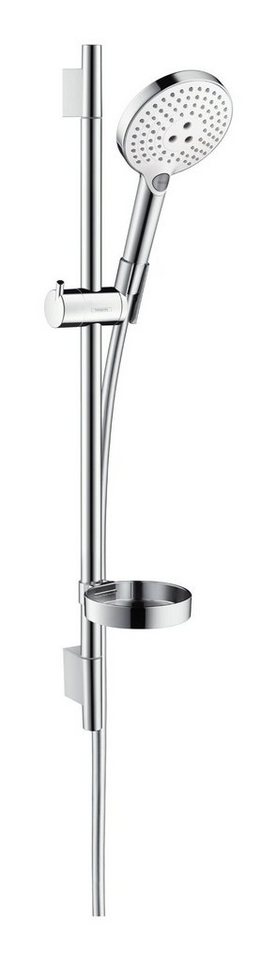 hansgrohe Stangenbrause-Set Raindance Select S 120, Höhe 71.8 cm, 3 Strahlart(en), Brauseset 3jet mit Brausestange 650 mm und Seifenschale von hansgrohe