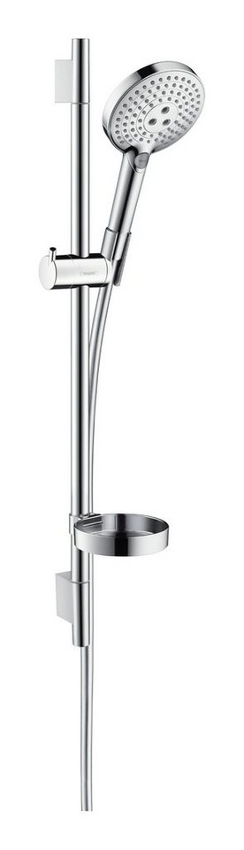 hansgrohe Stangenbrause-Set Raindance Select S 120, Höhe 71.8 cm, 3 Strahlart(en), Brauseset 3jet mit Brausestange 650 mm und Seifenschale von hansgrohe