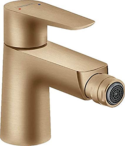 hansgrohe Talis E Einhebel-Bidetarmatur mit Zugstangen-Ablaufgarnitur, Brushed Bronze von hansgrohe