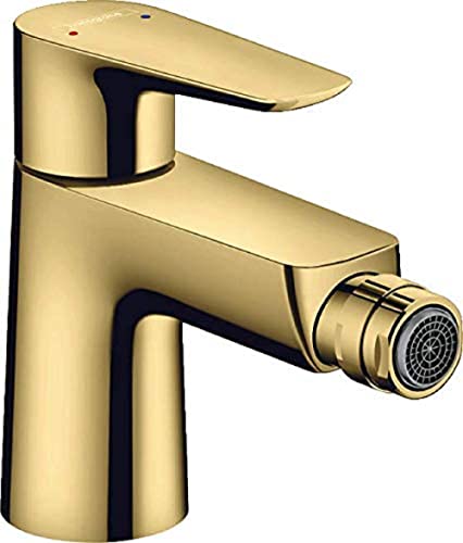 hansgrohe Talis E Einhebel-Bidetarmatur mit Zugstangen-Ablaufgarnitur, Polished Gold Optik von hansgrohe