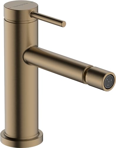 hansgrohe Tecturis S - Bidetarmatur mit Zugstange, Bidetmischer mit Auslauf Höhe 100mm, Badarmatur, Brushed Bronze von hansgrohe