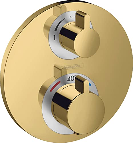 hansgrohe Unterputz Thermostat Ecostat S, für 2 Funktionen, Polished Gold Optik von hansgrohe